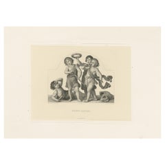 Antique Print 'Victory Fanfare' of the Curtain in the New Opera House in Vienna