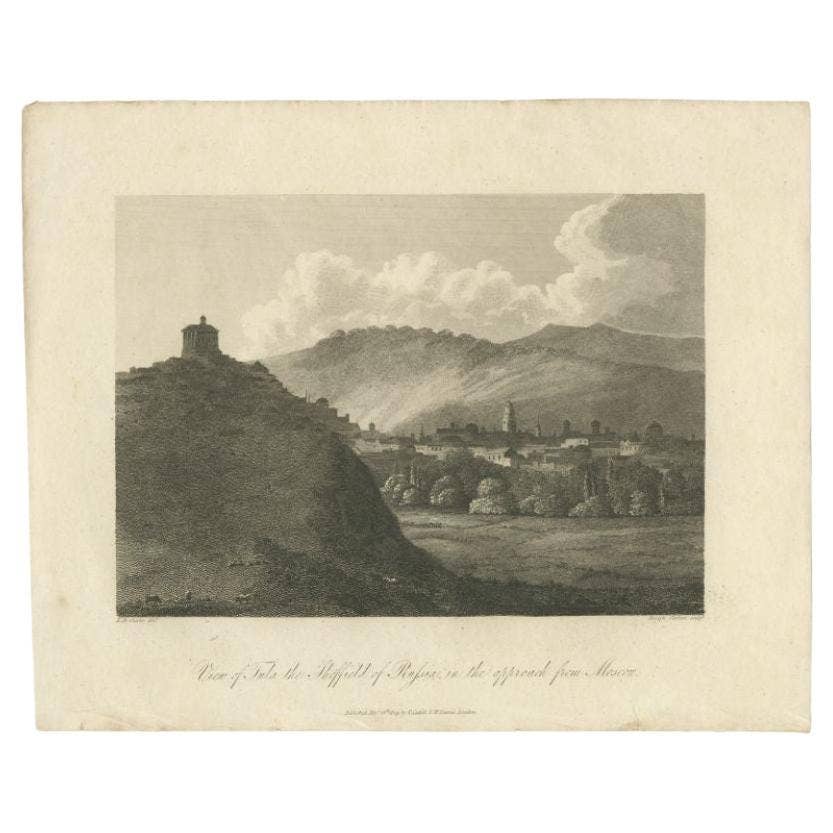 Antique Print View of Tula, the Sheffield of Russia, Near Moscow, Russia, 1811