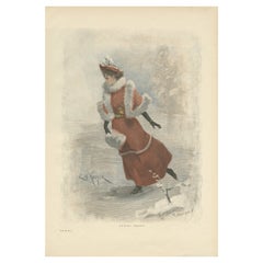 Antique Print 'Winterfreuden' after Küchler 'c.1895'