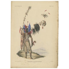 Antique Print with a Native of Solor 'Indonesia' by Temminck, circa 1840