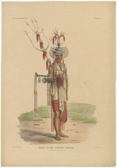 Antique Print with a Native of Timor ‘Indonesia’ by Temminck, circa 1840
