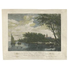 Antique Print with a view of Chateau Rijswijk by Bacheley, 1773