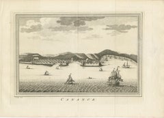 Antique Print with a View of Kannur 'or Cannanore', Kerala, India
