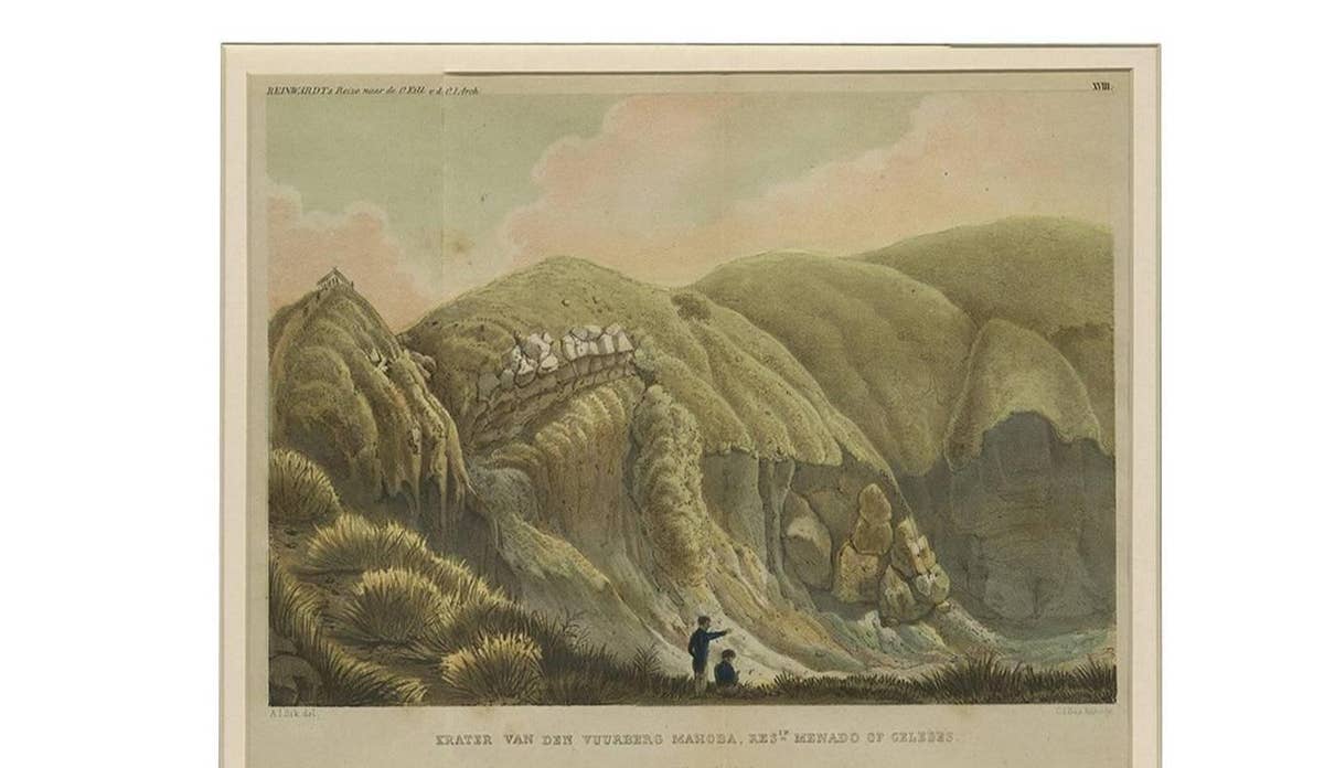 Antique Print with a View of Menado on Celebes 'Indonesia' by C.G.C. Reinwardt