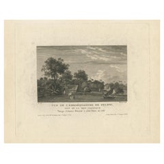 Impression ancienne avec une vue de «lew » ou de l'île de Palau, Pacifique