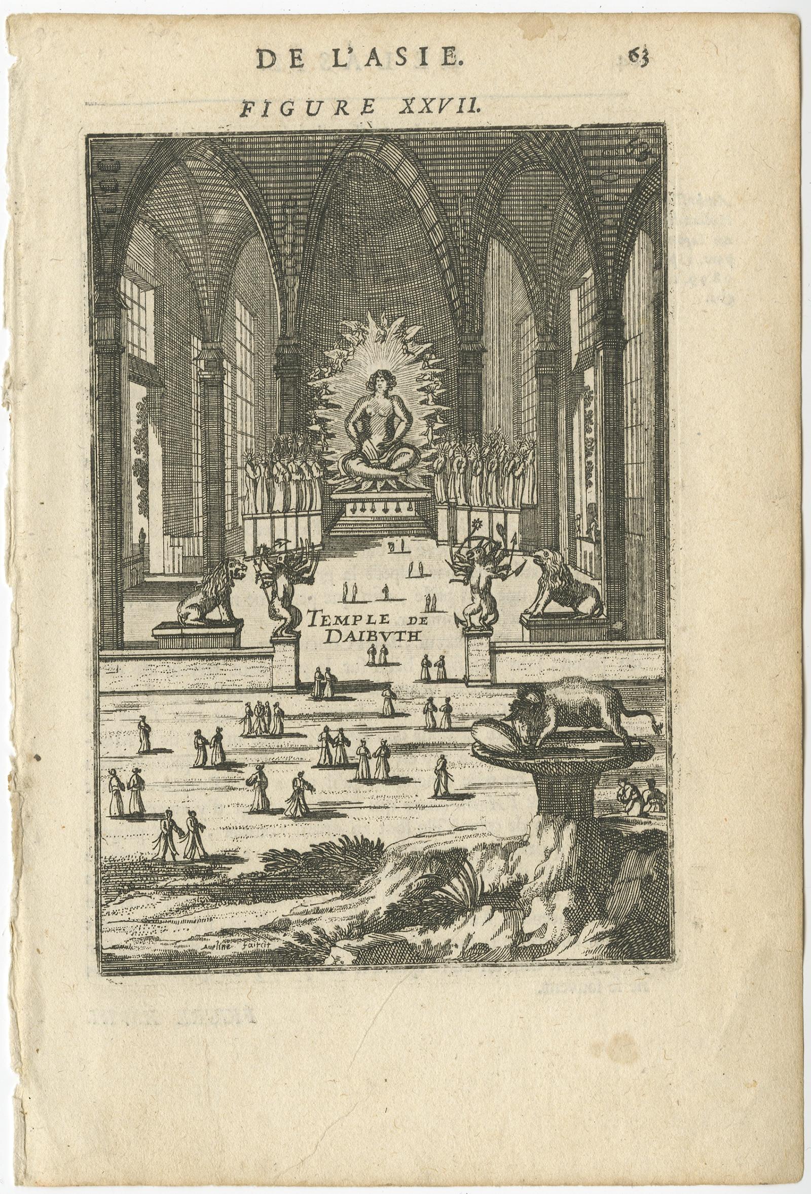 Gravure ancienne intitulée 