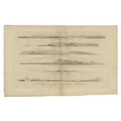 Antique Print with Coastal Views of Asia by Cook, c.1784