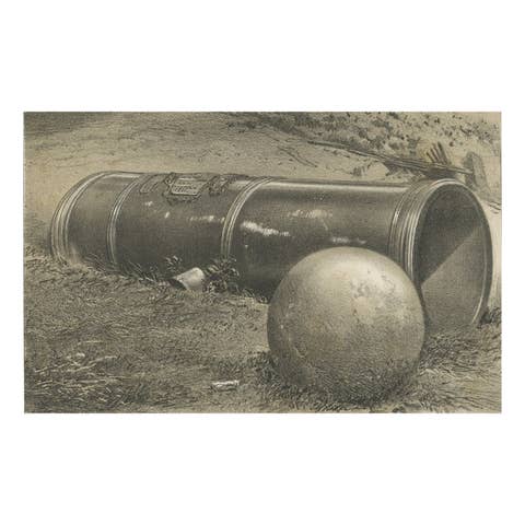 Antique Print with Huge Kanon and Occupation of Kraton in Aceh, Indonesia, 1874