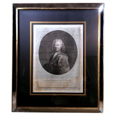 Antique Print with Mirror Frame and Gold Depicting Dutch Doctor
