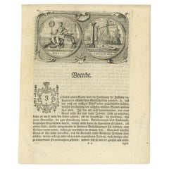 Antique Print with the Intro of 'Algemeine Welthistorie' by Gebauer, c.1770