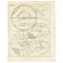 Antiker Druck mit verschiedenen antiken Figuren von Halbkugeln von Scherer, um1703
