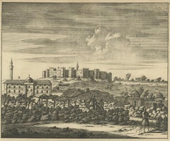 Antique Print with Ephesus, Greece, an ancient Greek city, now Turkish, CA.1698