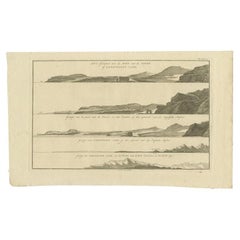 Antique Print with Views of Kerguelens Island by Cook, 1803