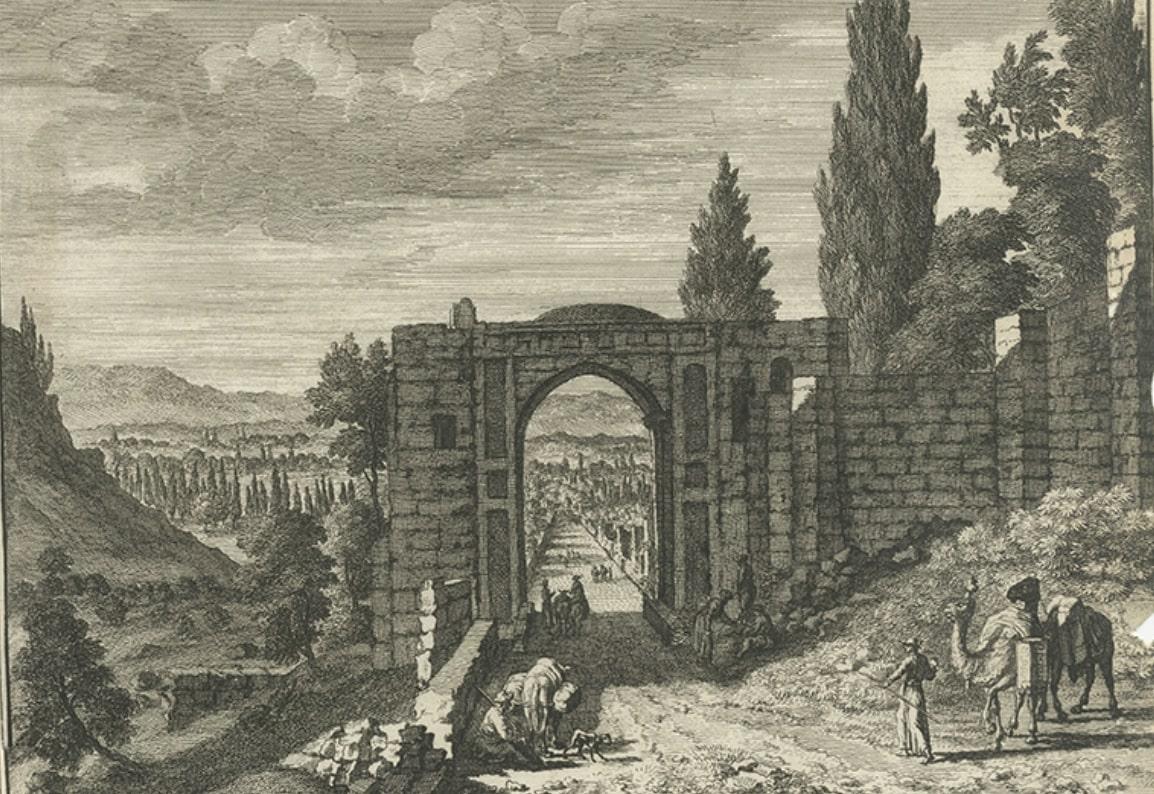 Antique Print with Views of Shiraz, Southwest Central Iran, 1711 For Sale 2