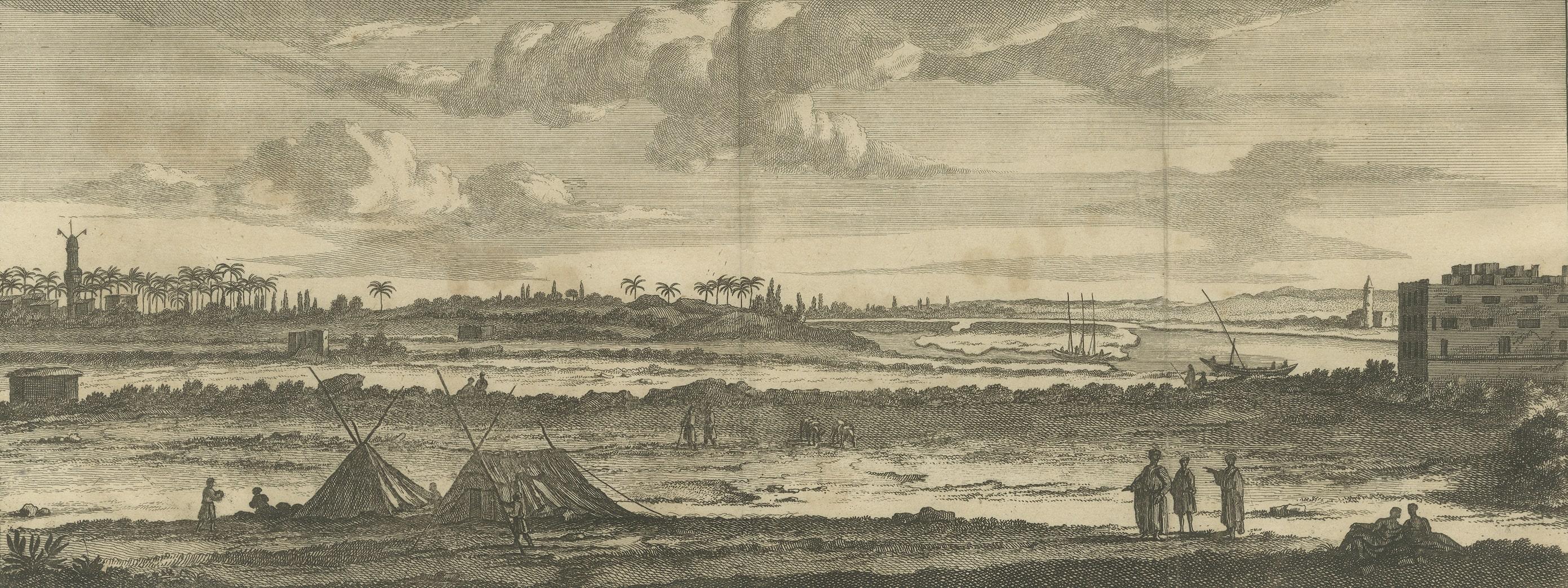 Stampa antica con vedute del Nilo, in Egitto. In basso vicino a Damietta. Pubblicato da C. de Bruijn, circa 1700.

Cornelis de Bruijn (scritto anche Cornelius de Bruyn, pronunciato nel 1652 - 1726/7) è stato un artista e viaggiatore olandese.