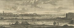 Original Antique Print with Views of the Nile, Egypt