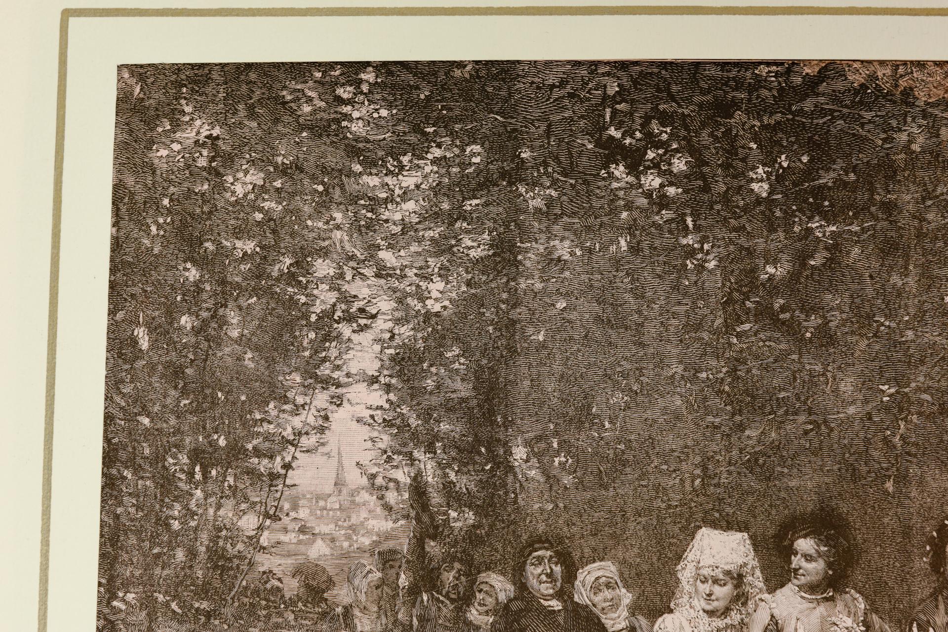 Antique Print with Wedding In condizioni buone in vendita a Alessandria, Piemonte