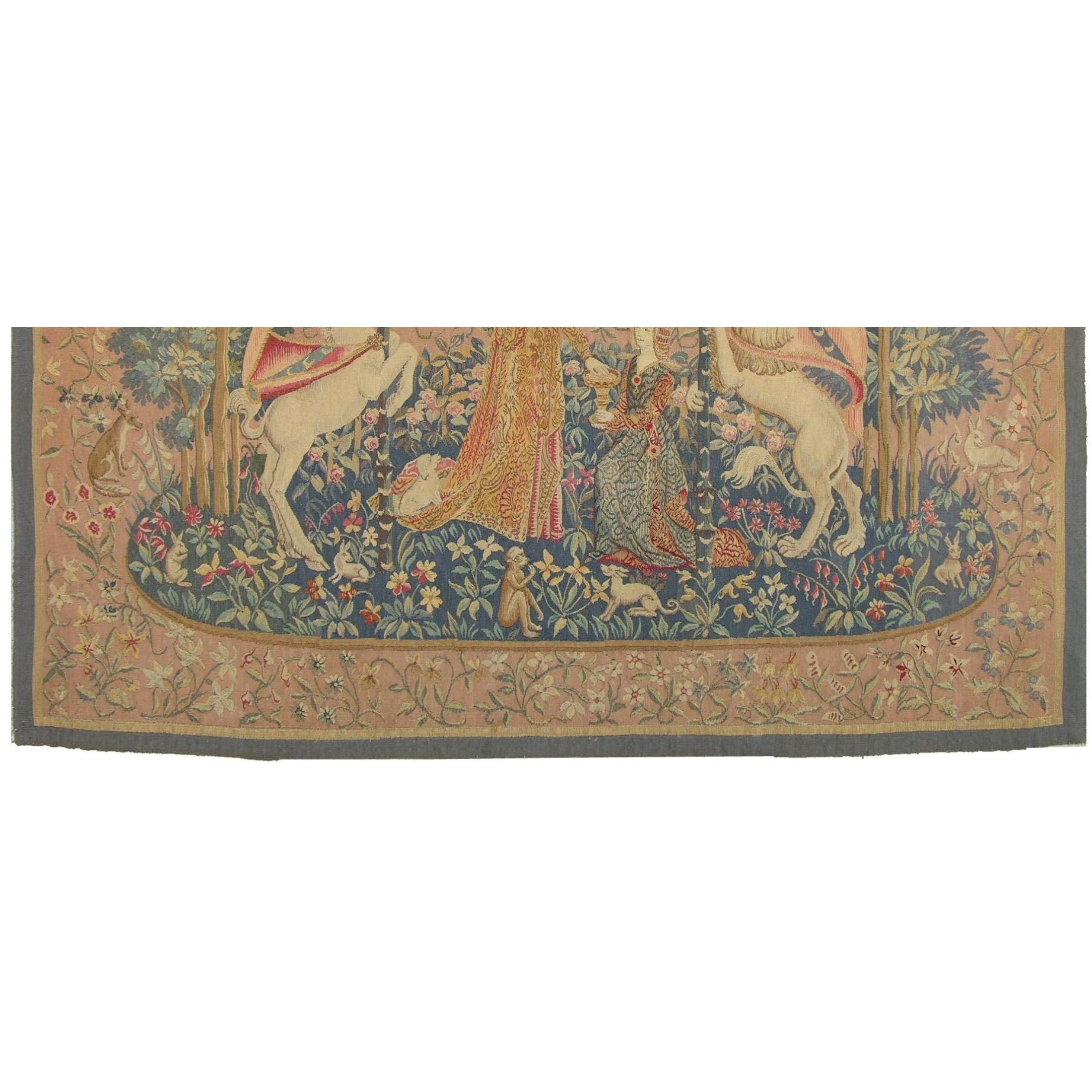 Unknown Antique Printed 1920 Tapestry 5'3