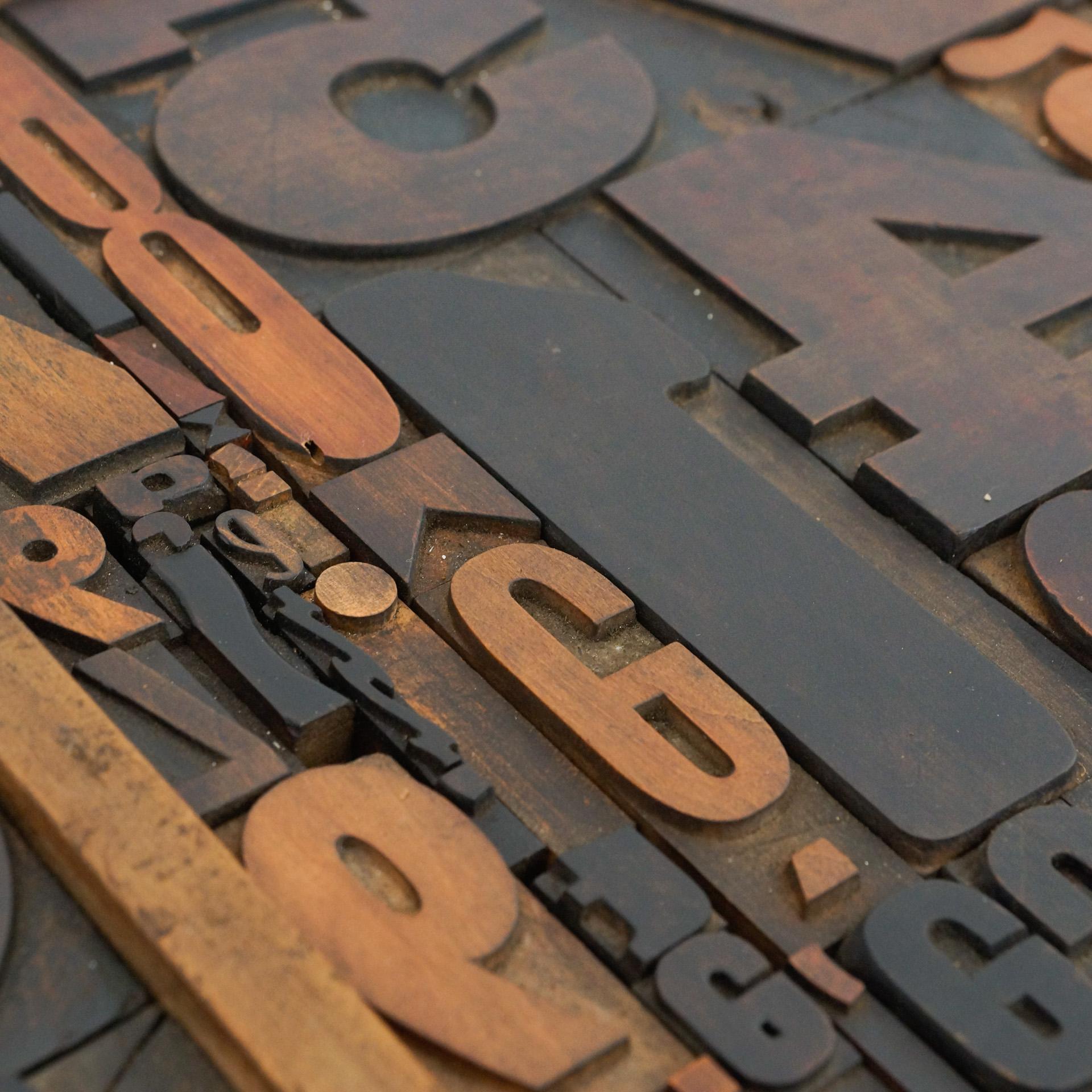 Antique Printing Drawer with Metal Numbering, circa 1950 5