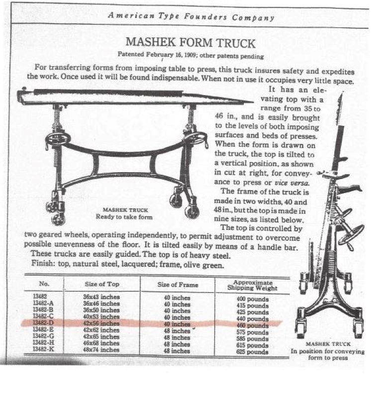 Antique Printing Table For Sale 3