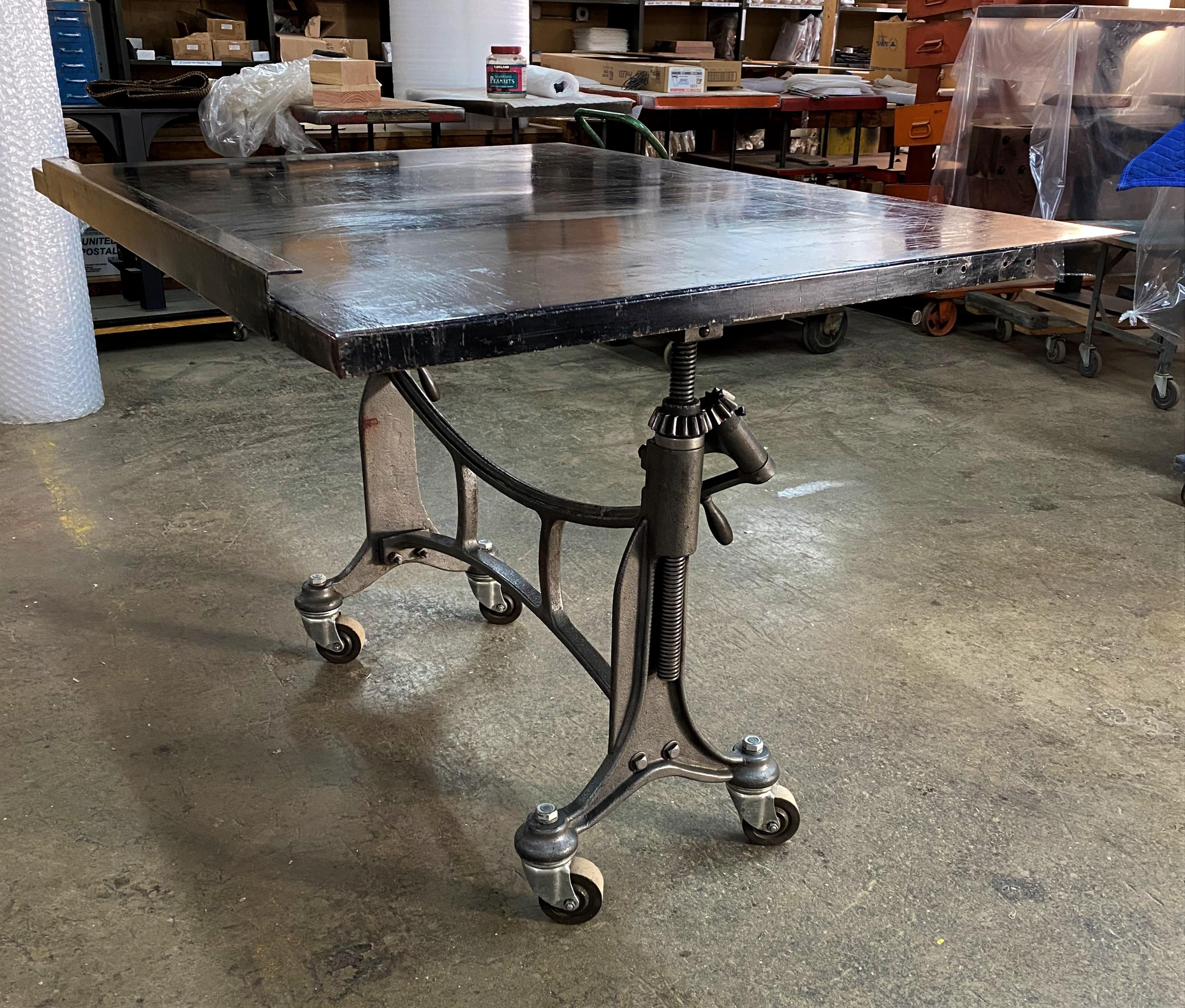 American Antique Printing Table For Sale