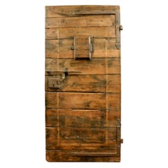Antique Prison Door with Window, Brown Larch, Italy '800