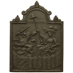 Antique "Pro Patria" Fireback, 19th Century