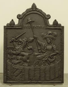 Antique "Pro Patria" Fireback, 19th Century