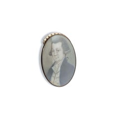 Antique Provincial Bracelet Clasp with Portrait Miniature circa 1780, Gold Frame