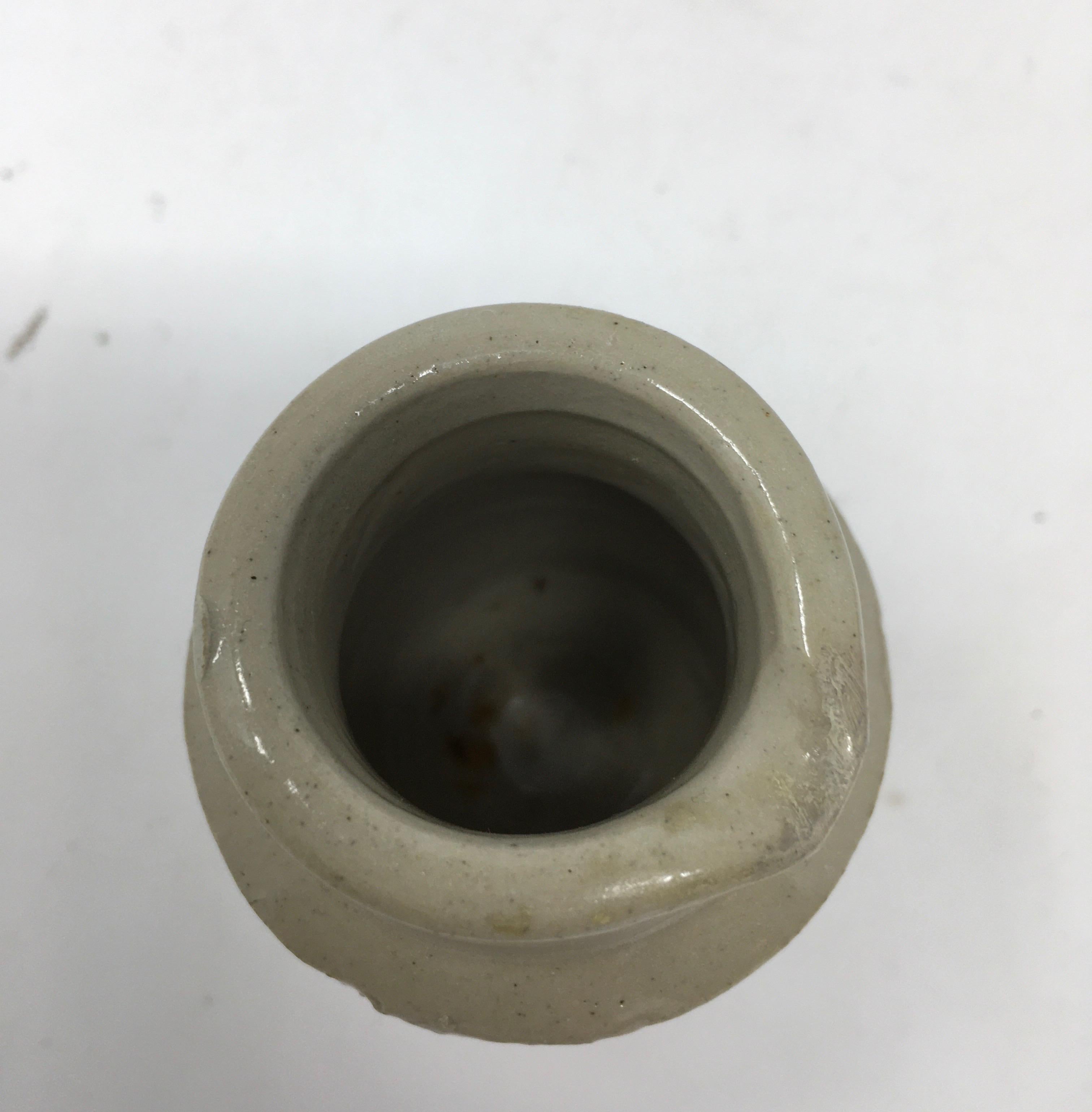 Antique Provincial Dairies Stoneware Transferware Cream Pot In Good Condition In Houston, TX