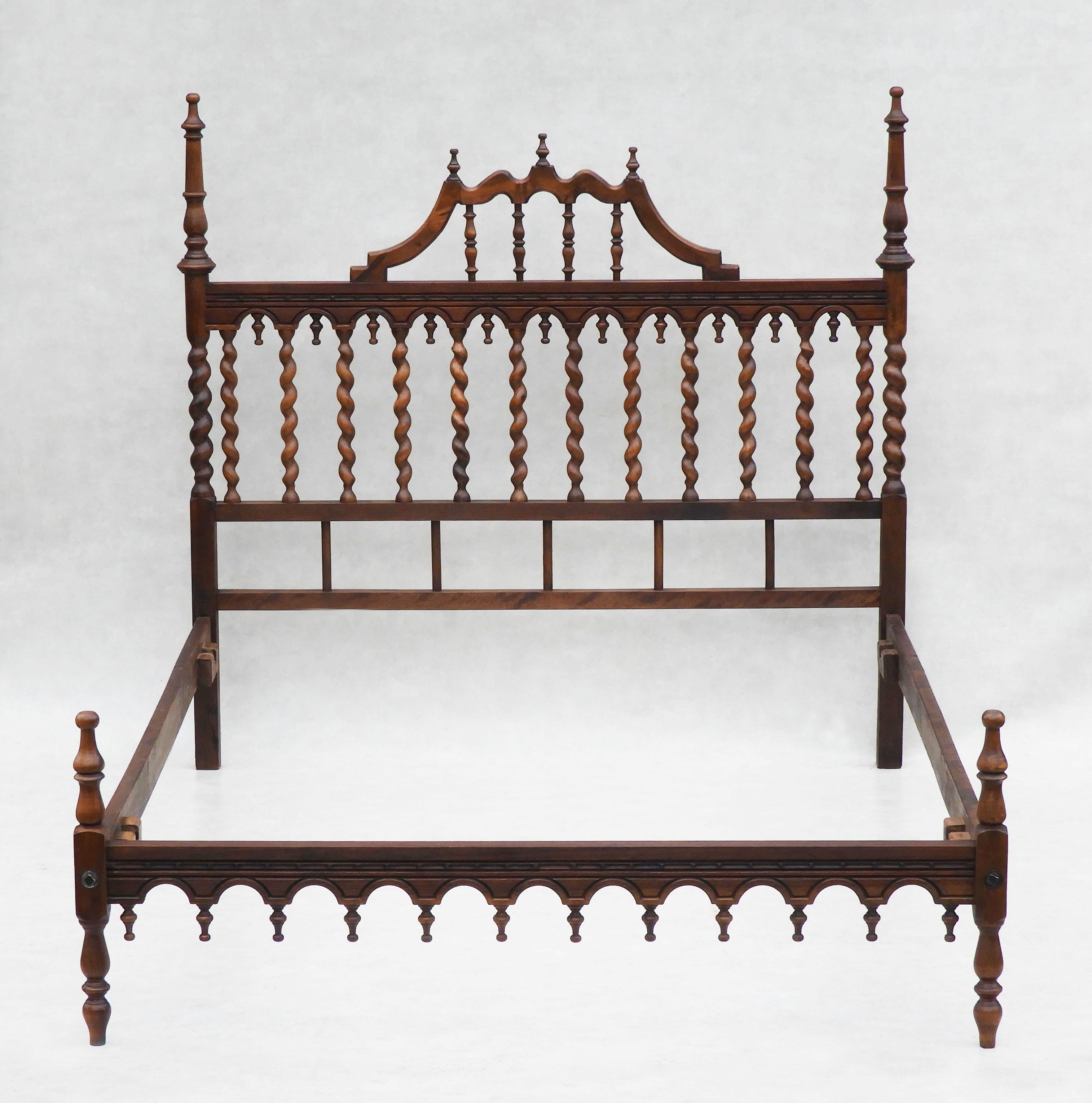 antique spindle bed