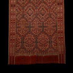 Antique Pua Kumbu, Ikat Woven Tribal Textile from Sarawak