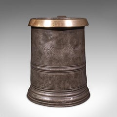 Antique Public House Tankard, English, Pewter, Quart Jug, Breweriana, Victorian