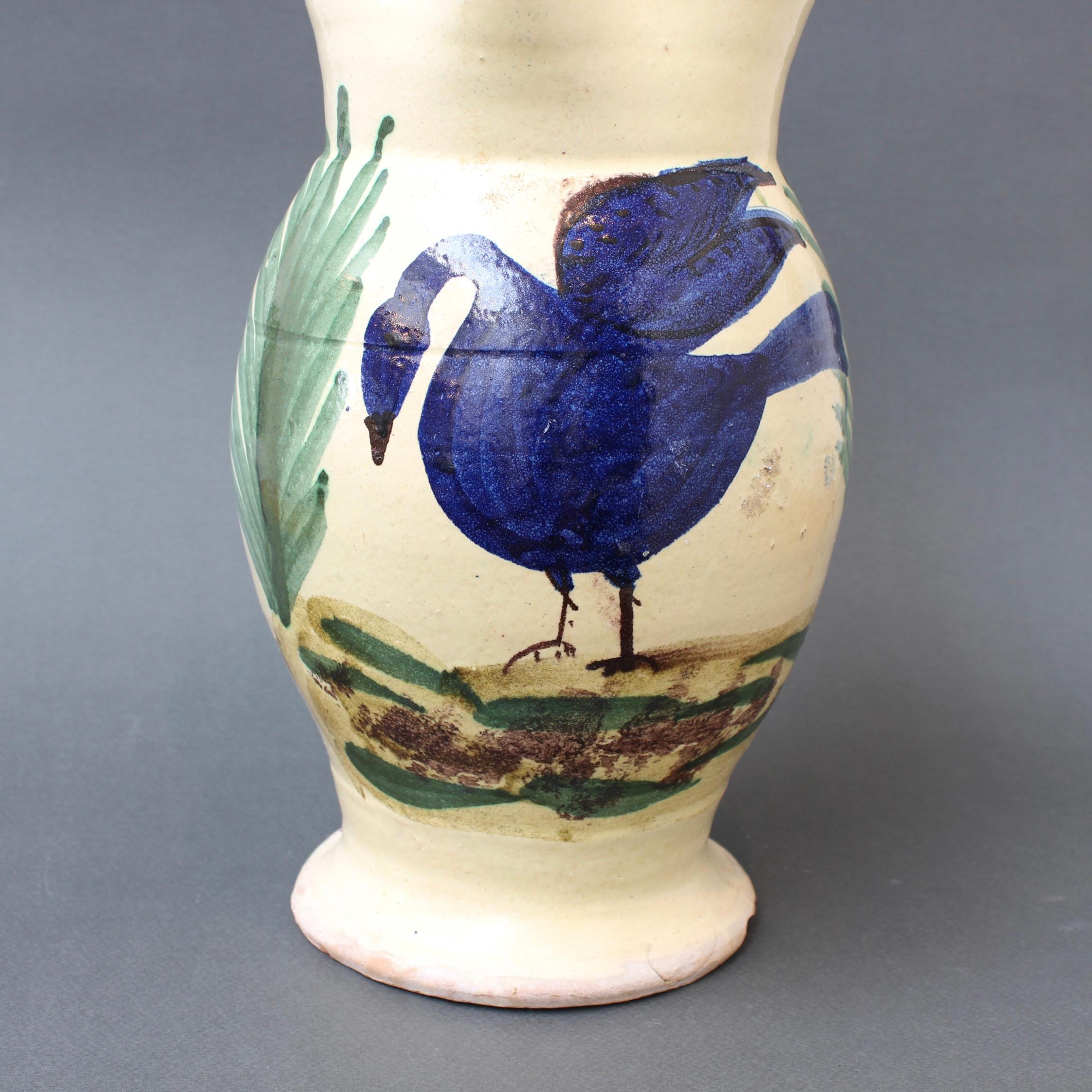 Antique Pugliese Ceramic Water Pitcher (circa 1890s) In Fair Condition For Sale In London, GB