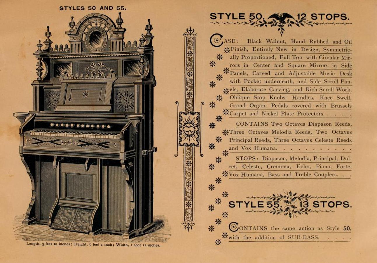 Antique Pump Organ NO50 Chicago Cottage Organ Company For Sale 5