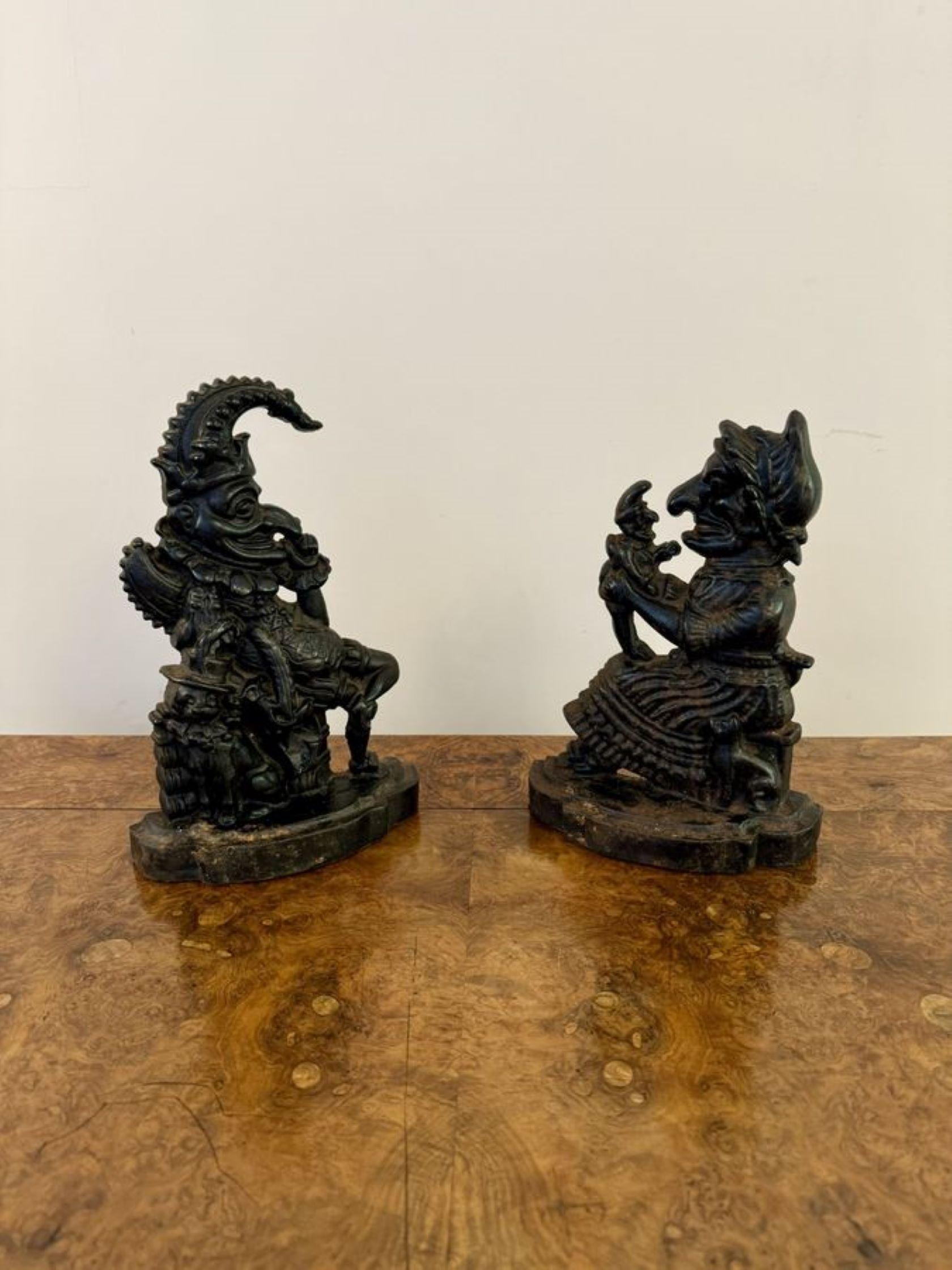 Iron Antique Punch and Judy cast iron door stops
