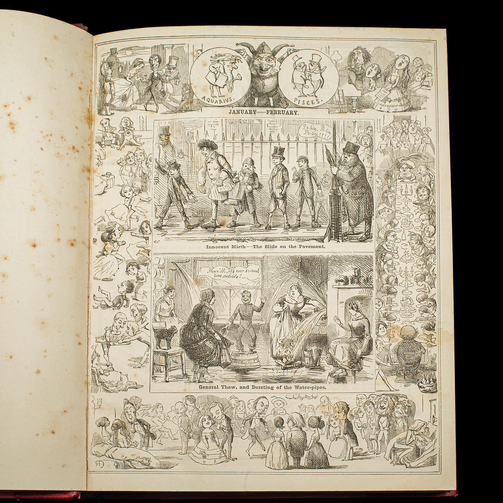 Late Victorian Antique Punch Book, Almanac Compendium, English, Humour, Illustrated, Victorian For Sale