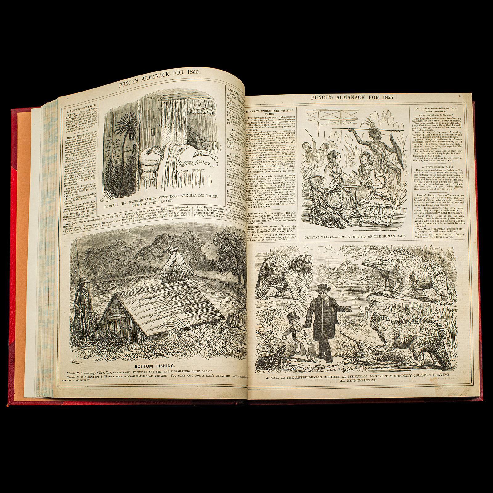 Late 19th Century Antique Punch Book, Almanac Compendium, English, Humour, Illustrated, Victorian For Sale
