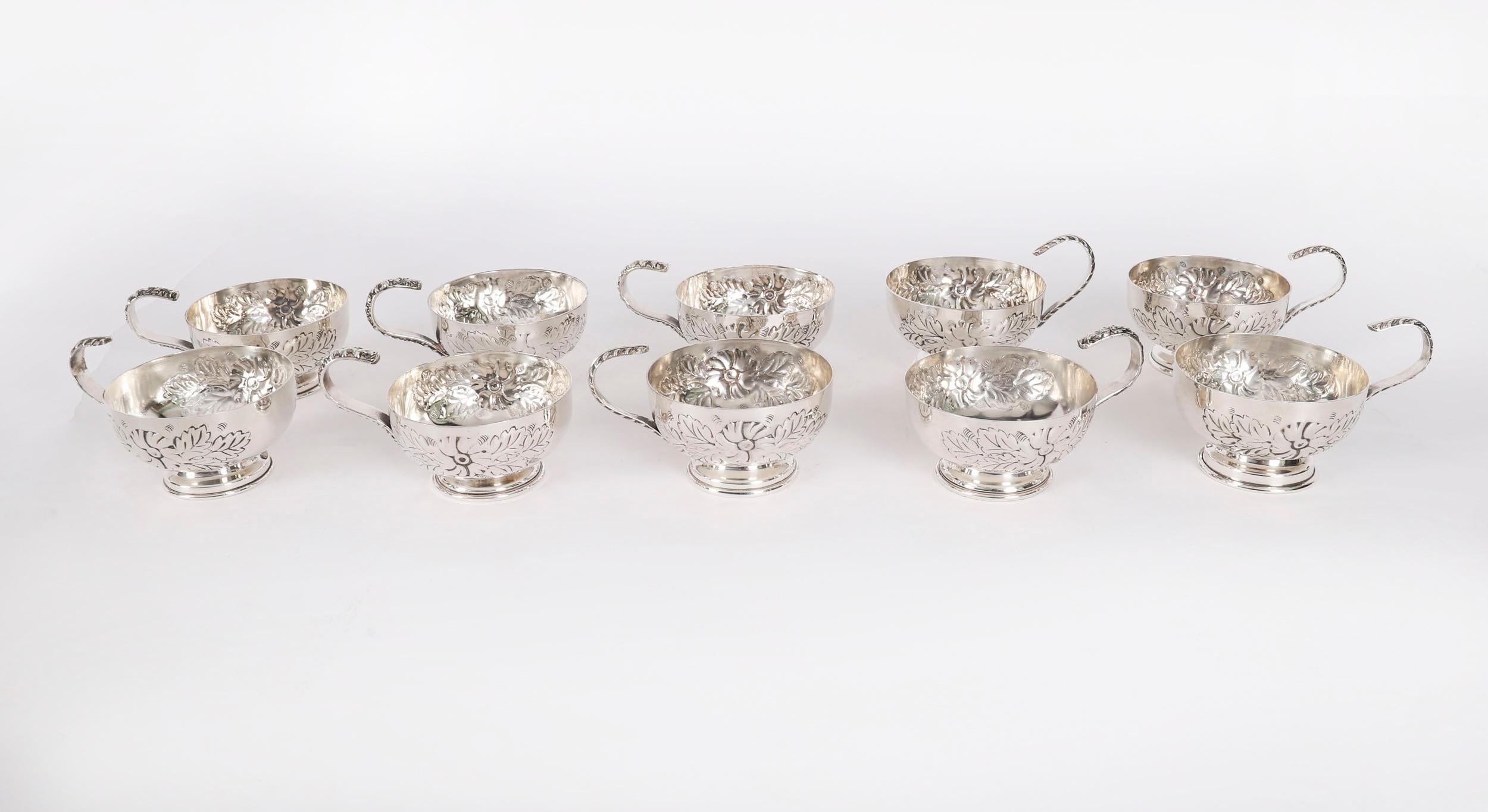 Antikes Punchschalen-Set / Wein-/Champagnerkühler-Set aus dem 20. Jahrhundert im Angebot 2