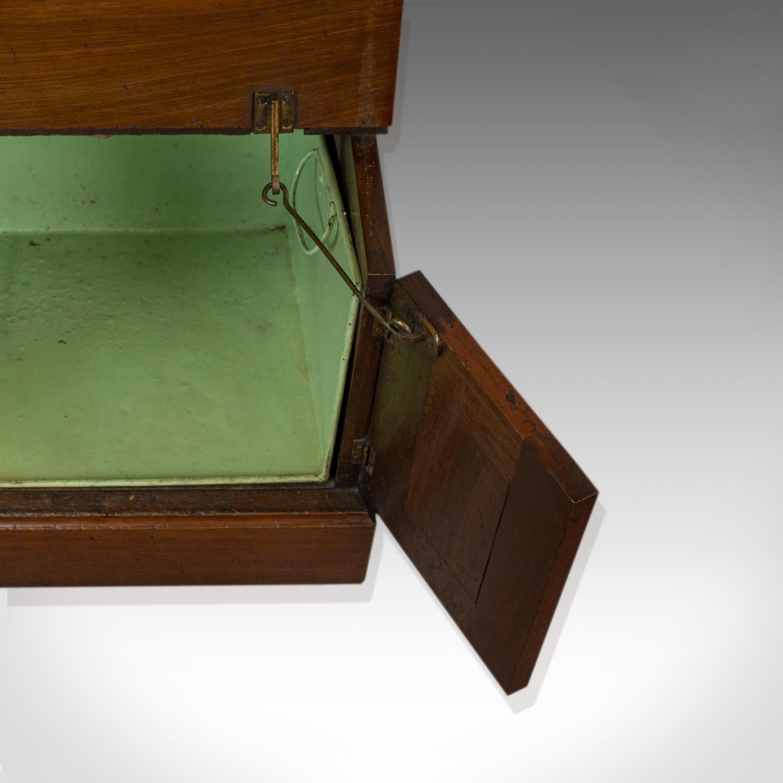 Noyer Purdonium, table et boîte à charbon anciens, anglais, noyer, début du 20e siècle en vente