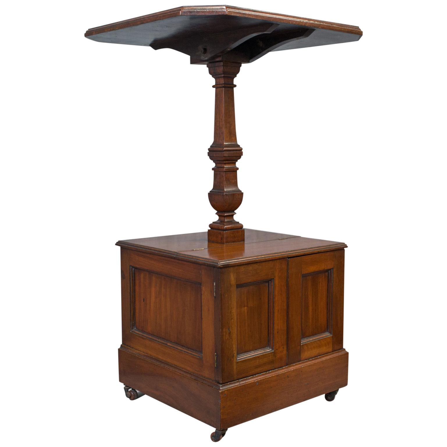 Antique Purdonium, Table and Coal Box, English, Walnut, Early 20th Century For Sale