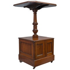 Antique Purdonium, Table and Coal Box, English, Walnut, Early 20th Century