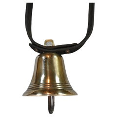 Antique Pyrenees Mountain Cow Bell in Brass
