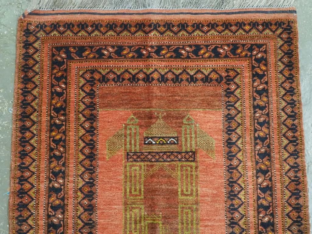 Antique Qarqeen Afghan Turkmen Prayer Rug, Circa 1920 In Excellent Condition For Sale In Moreton-In-Marsh, GB
