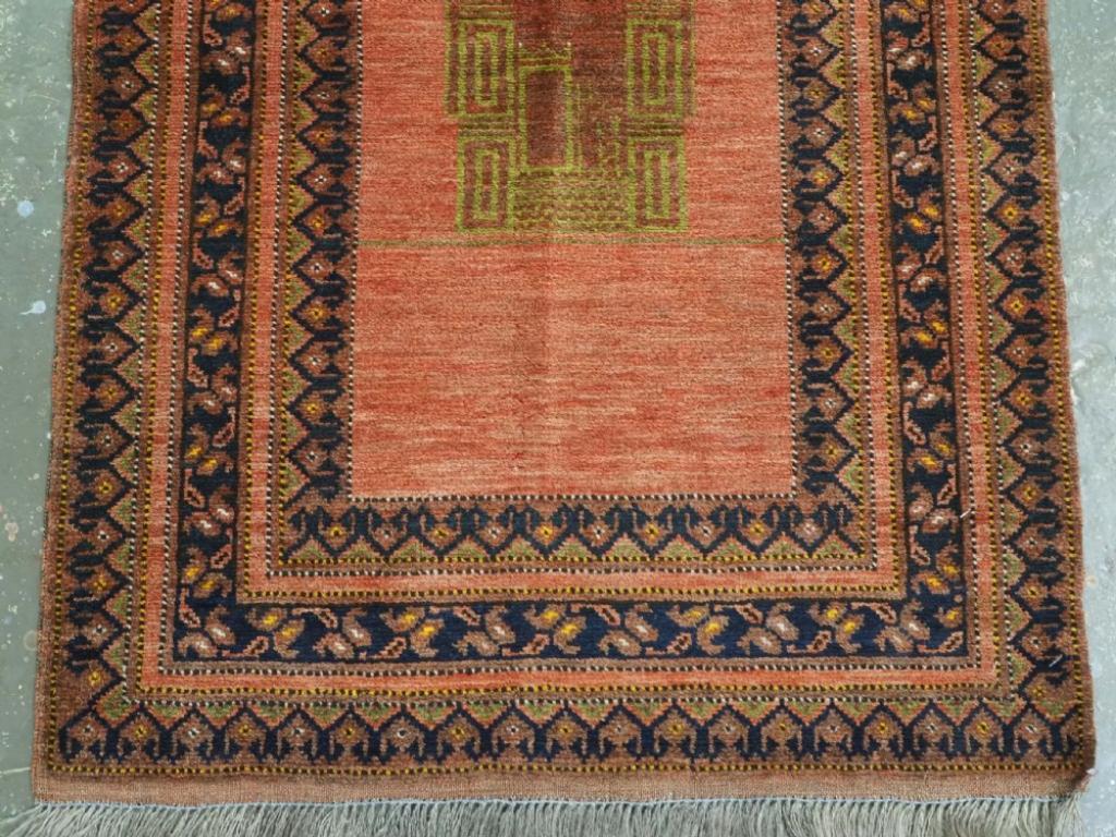 20th Century Antique Qarqeen Afghan Turkmen Prayer Rug, Circa 1920 For Sale