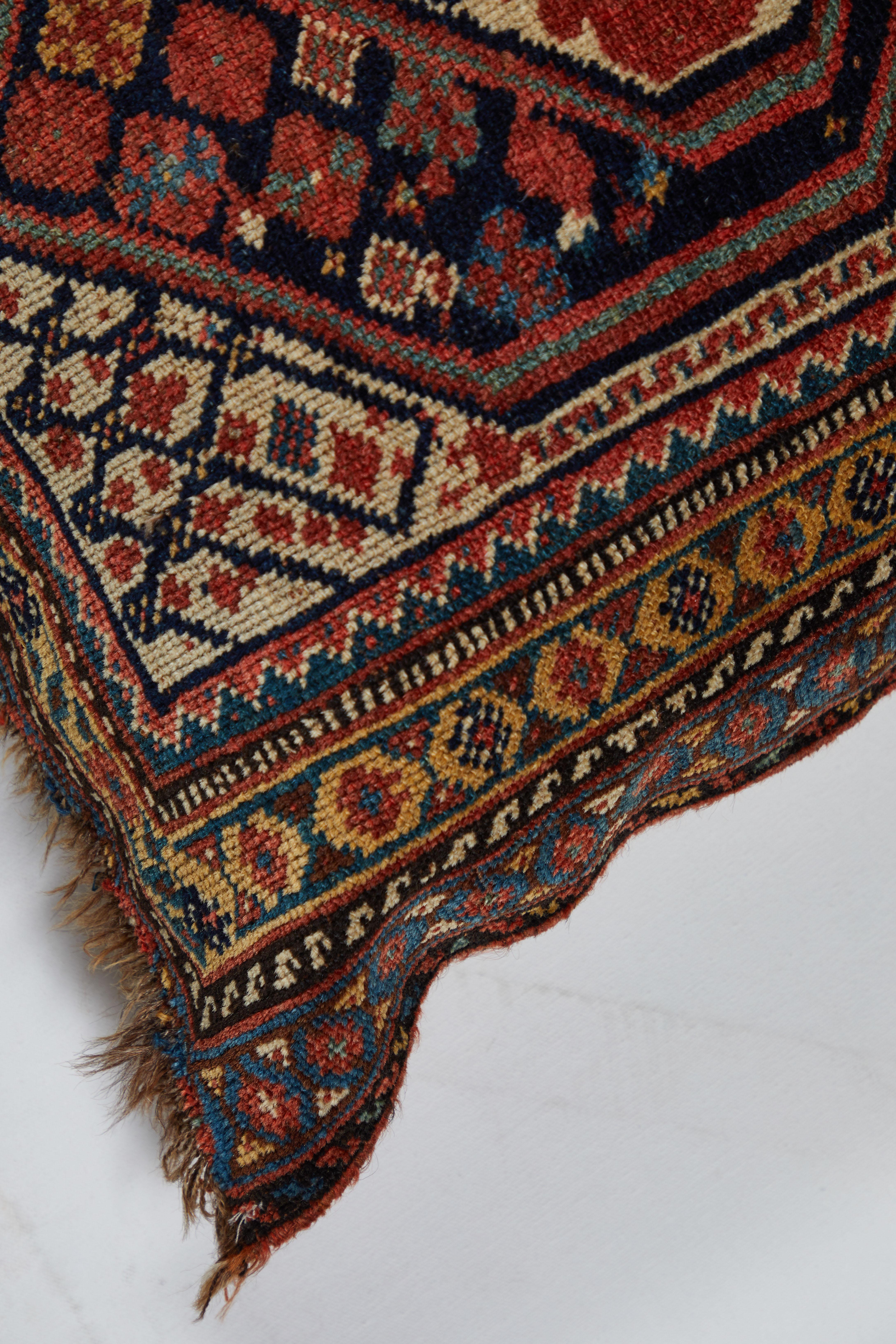 Hand-Woven Antique Qashqai Bag Face Pillow For Sale