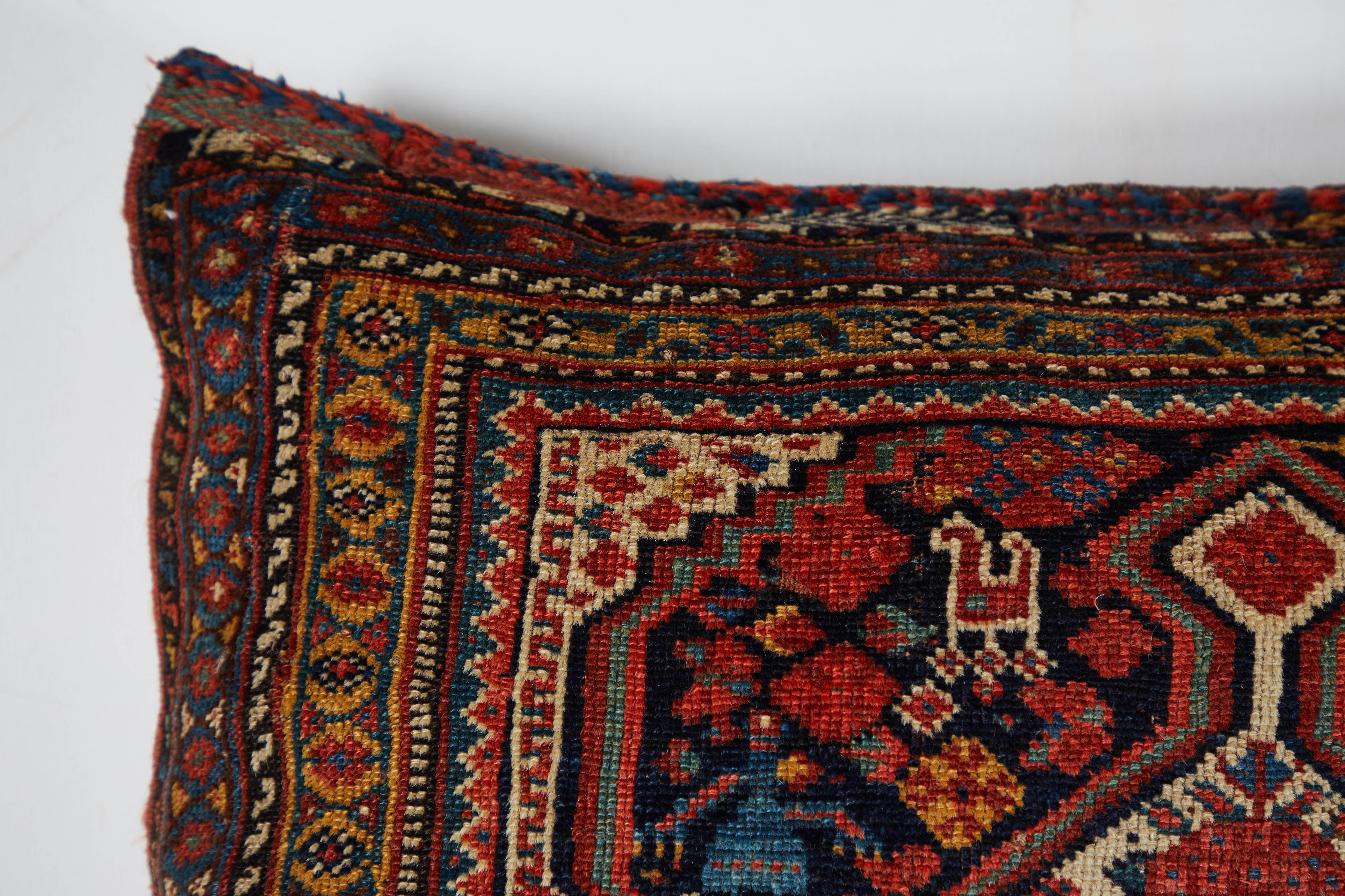 Antique Qashqai Bag Face Pillow In Good Condition For Sale In Los Angeles, CA
