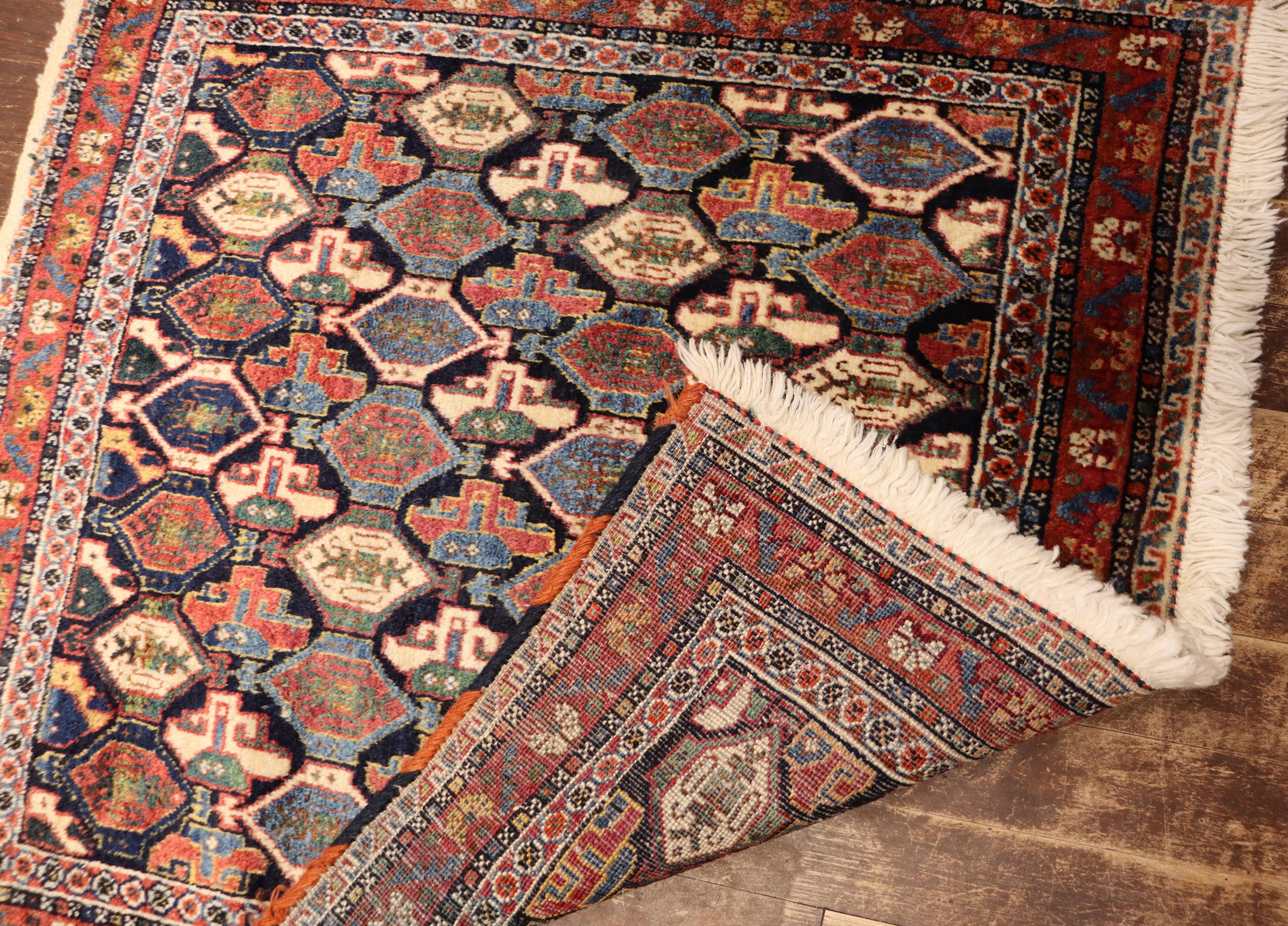 20th Century Antique Qashqai bag/ Rug, Unusual For Sale