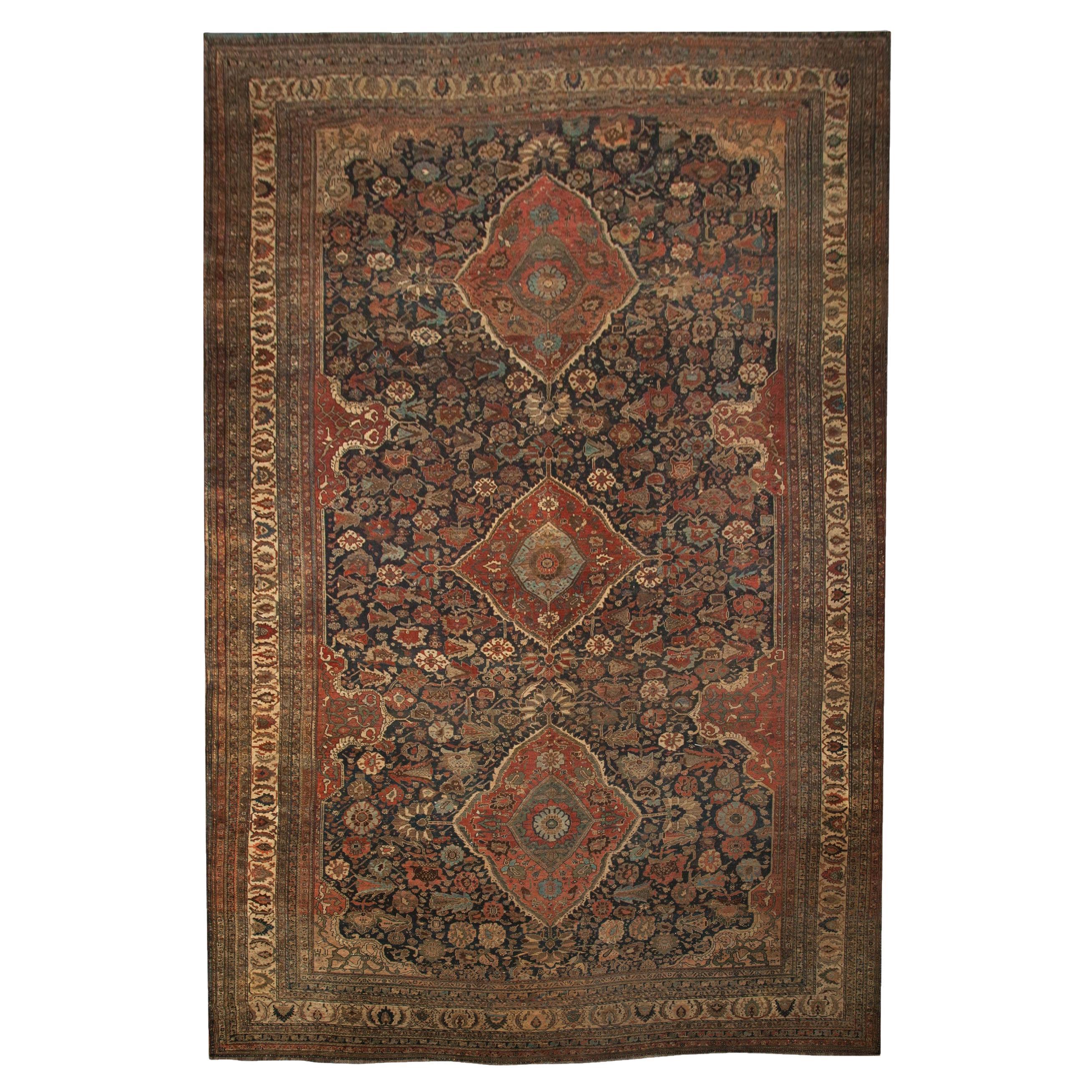 Antiker Qashqai-Teppich 605x380cm