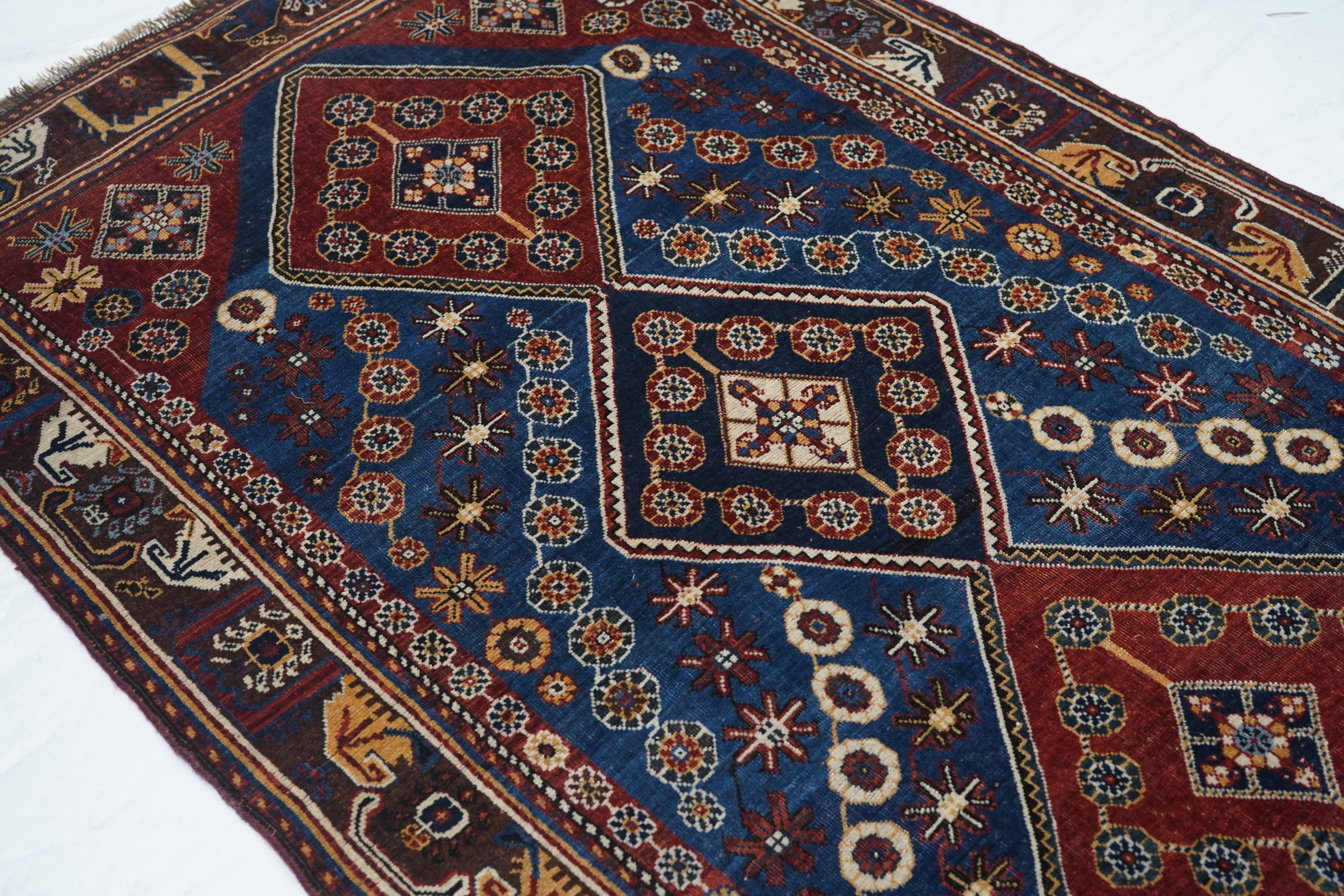 Antique Qashqai Kashkai Persian Rug For Sale 1